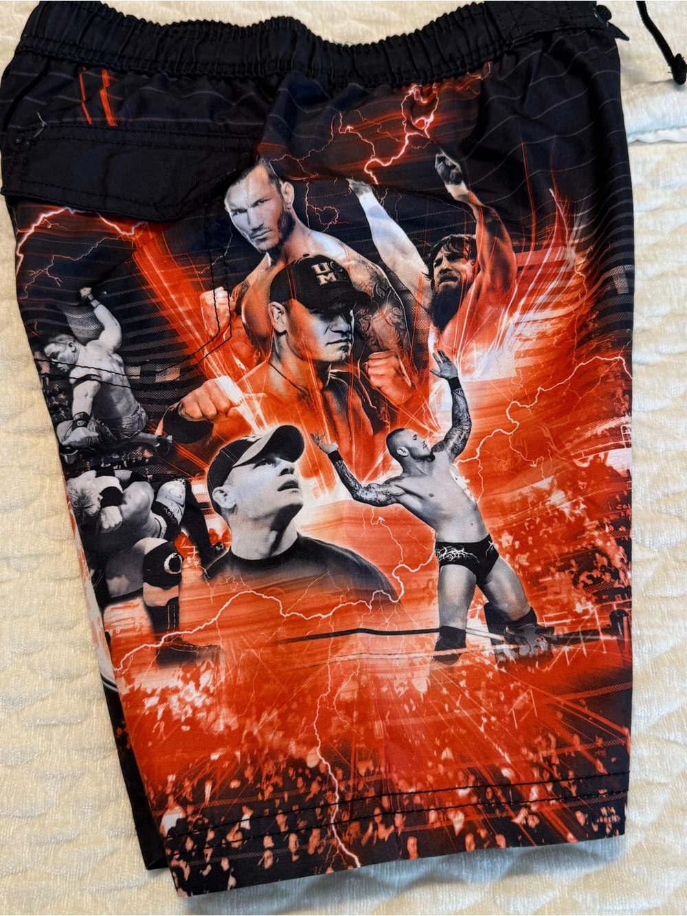 New Old Stock 2015 WWE Swim Trunks UV 50 John Cena Randy Orton Shamus Kids 6/7